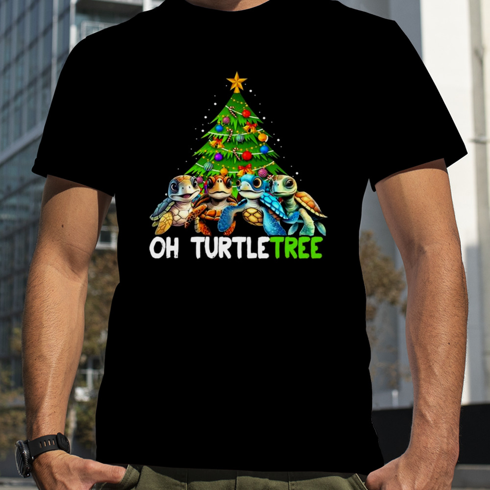 Turtles Around Christmas Tree 2023 T-shirt