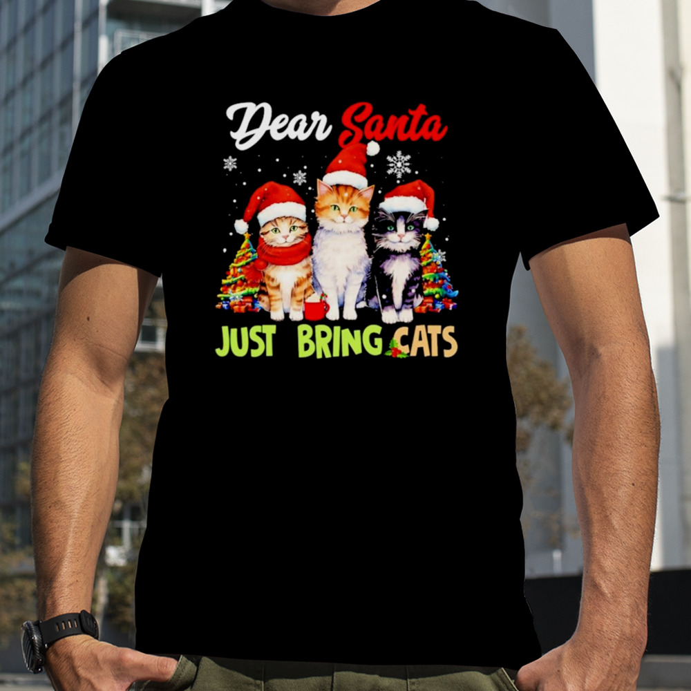 Dear Santa Just Bring Cats merry Christmas shirt