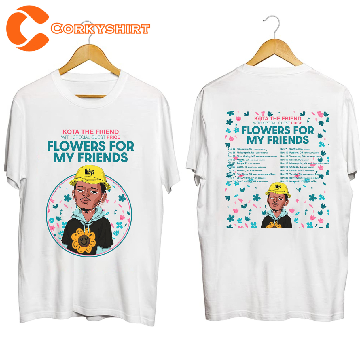 Kota The Friend Tour Merch Flowers For My Friends 2023 T Shirt