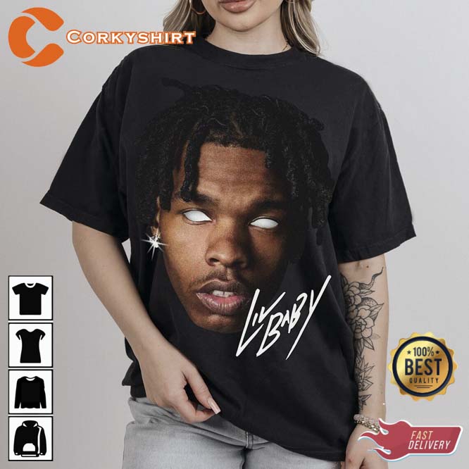 LIL BABY Big Face Rap Funny Designed Shirt For Fans