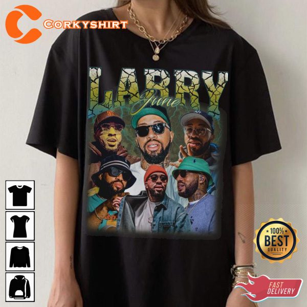 Larry June Larry's Market Run World Tour Vintage Style 90s Unisex Shirt