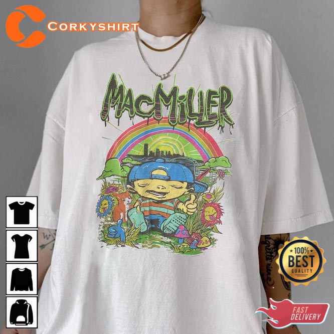 Mac Miller Mac Swimming Fan Gift Comic Rap T-Shirt