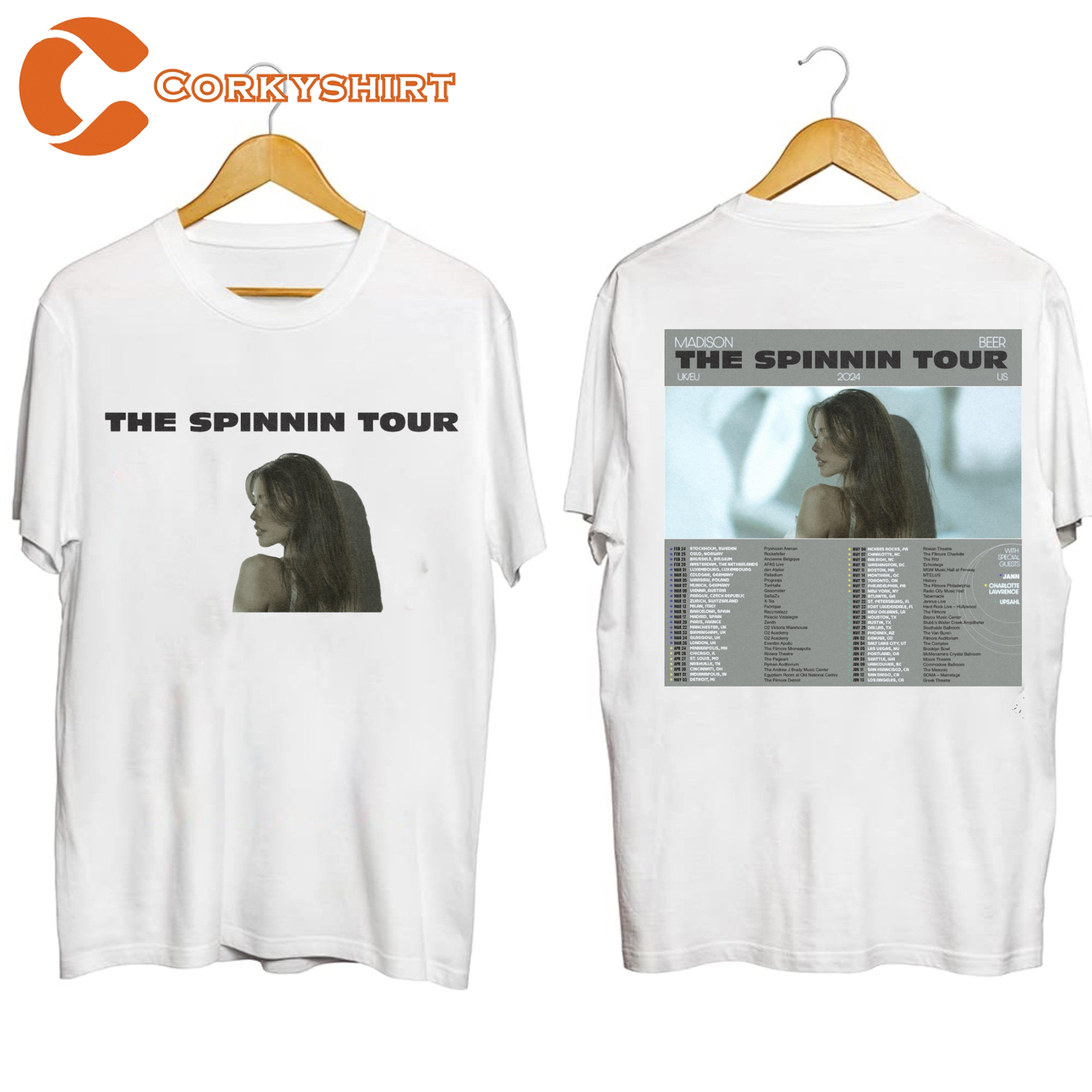 Madison Beer 2024 The Spinnin UK And EU Tour T-shirt