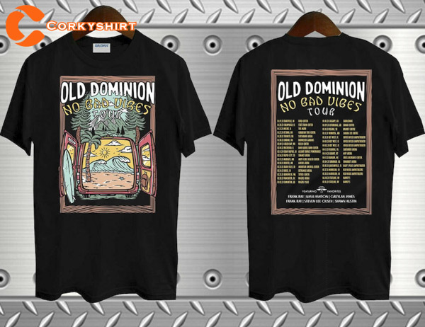 Old Dominion No Bad Vibes Tour 2023 Concert T-Shirt