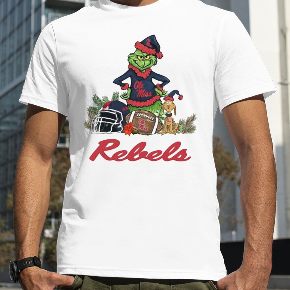 Ole Miss Rebels Grinch And Dog Christmas Shirt