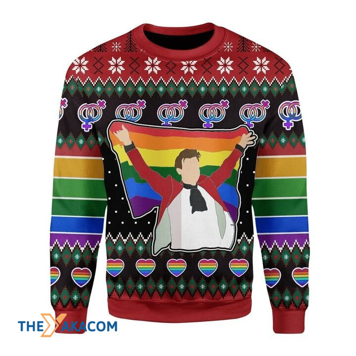 A Man Proud About LGBT Gift For Christmas Ugly Christmas Sweater