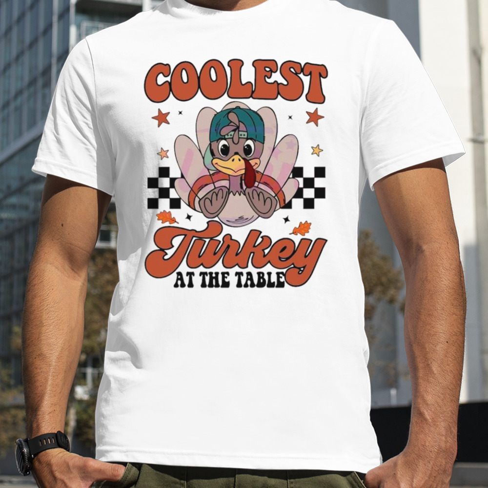 Coolest Turkey at the table vintage shirt