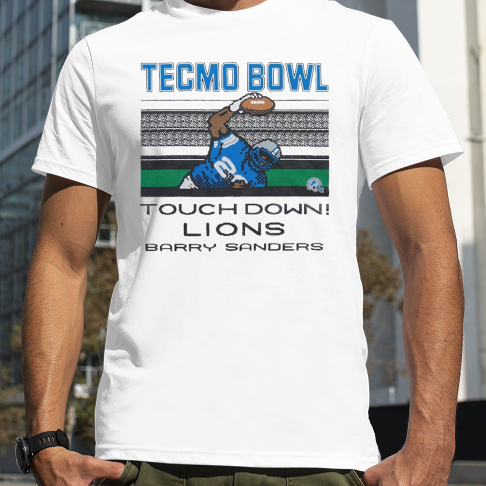 Detroit Lions Video Game Tecmo Bowl Lions Barry Sanders shirt