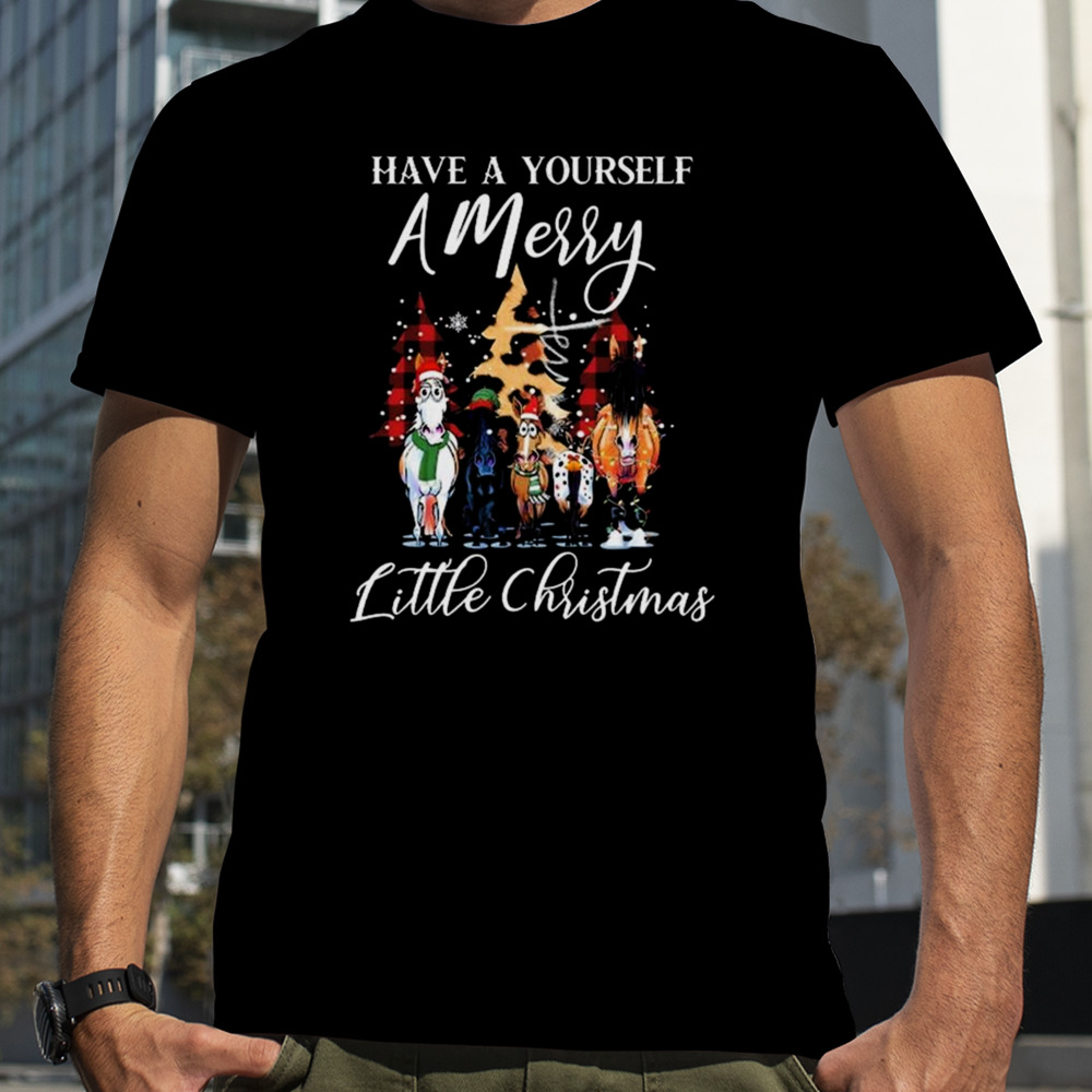 Funny Horses Have A Yourself A Merry Little Christmas 2023 T-shirt