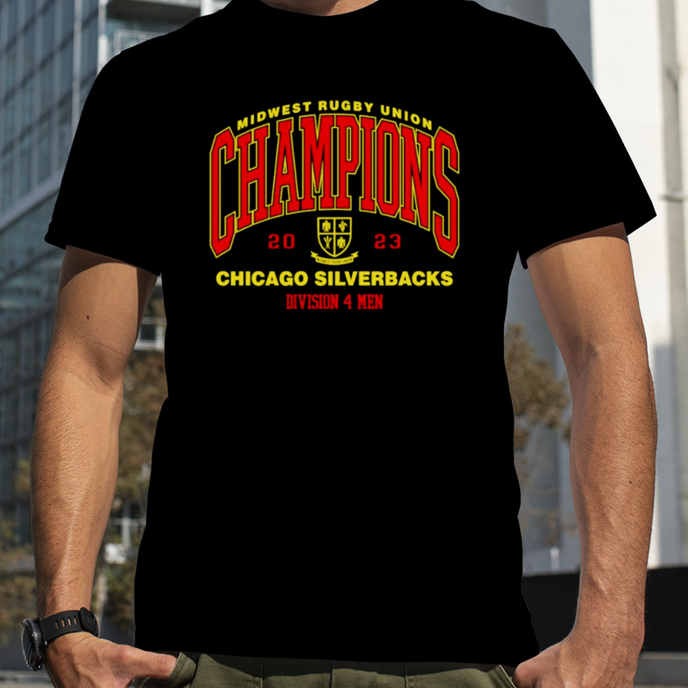 Midwest Rugby union Champions 2023 Chicago Silverbacks Division 4 men shirt