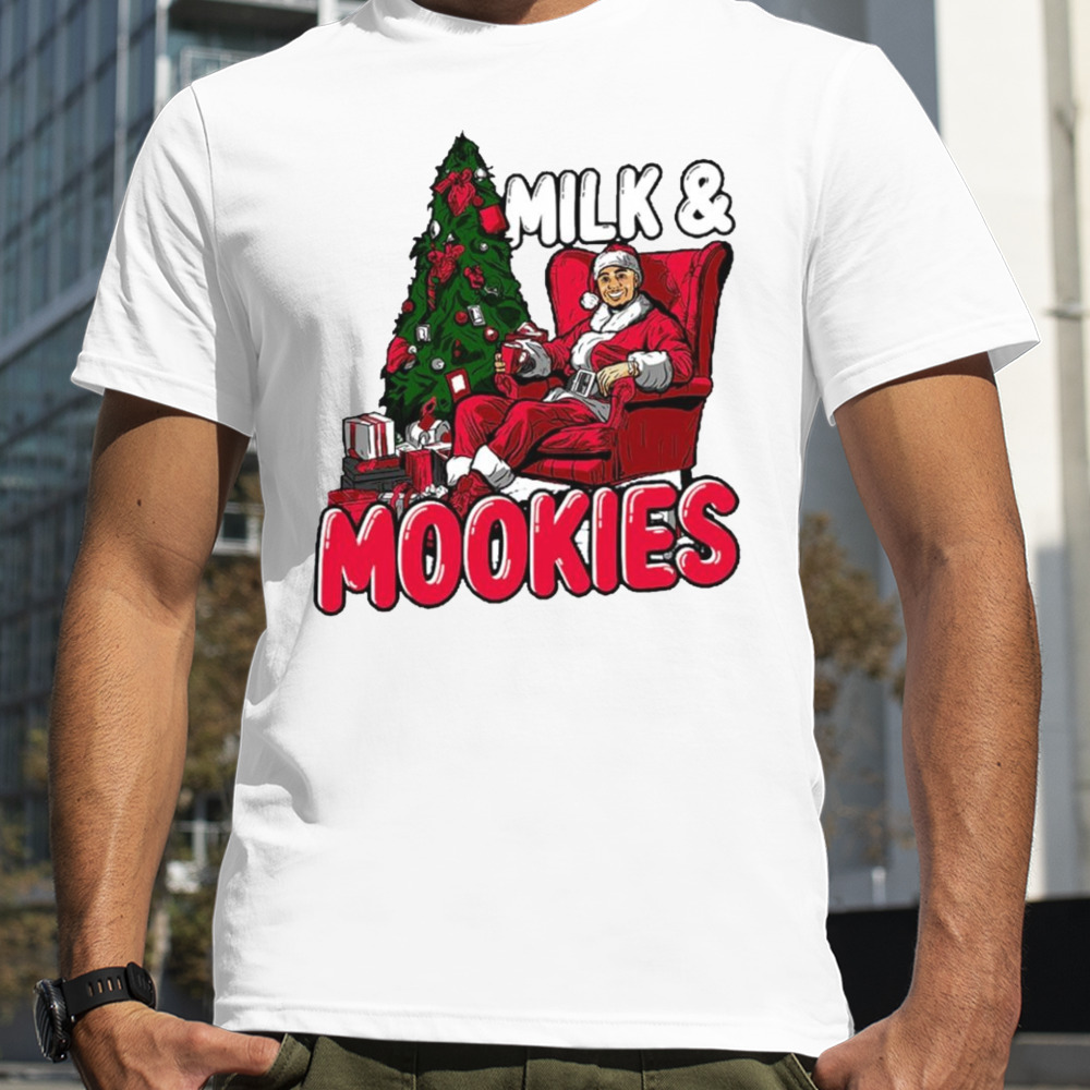 Milk & Mookies Santa Christmas tree shirt