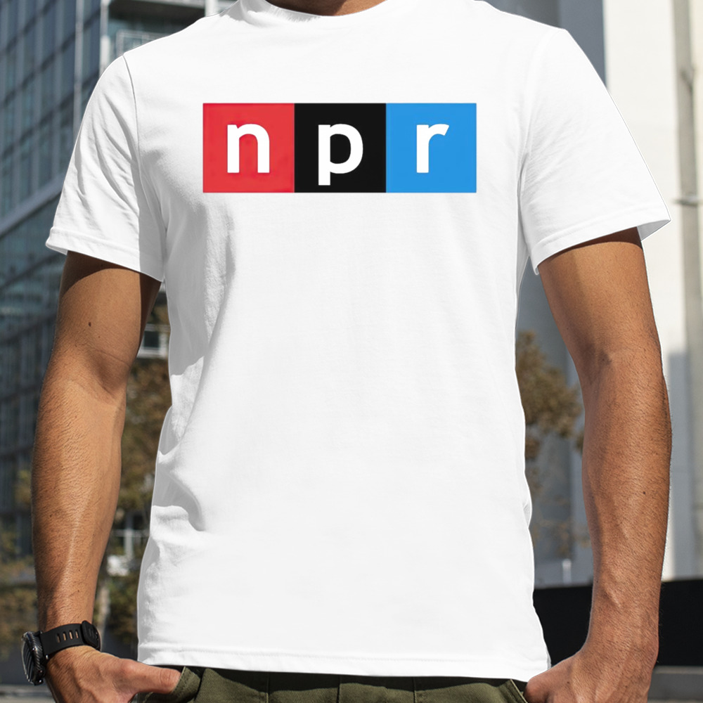 NPR red black blue shirt