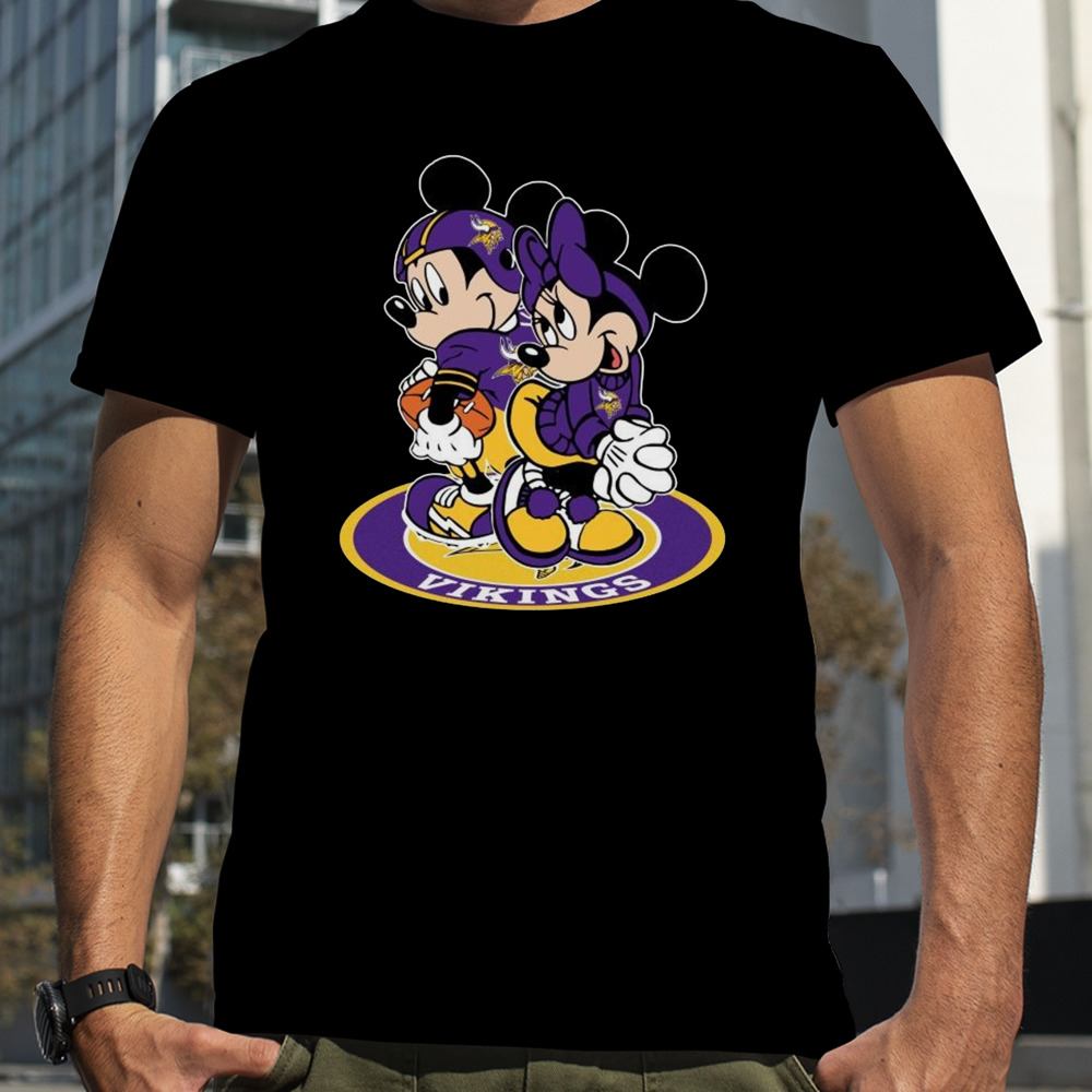 Nfl Minnesota Vikings Mickey Mouse And Minnie Mouse T-shirt