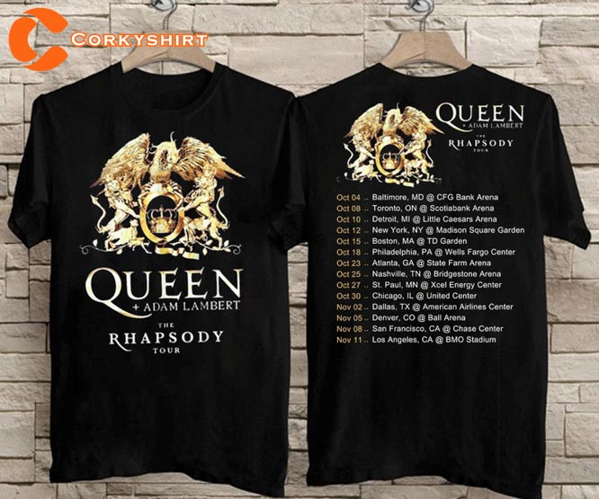 Queen Adam Lambert The Rhapsody Tour 2023 Queen Rock Band T-Shirt