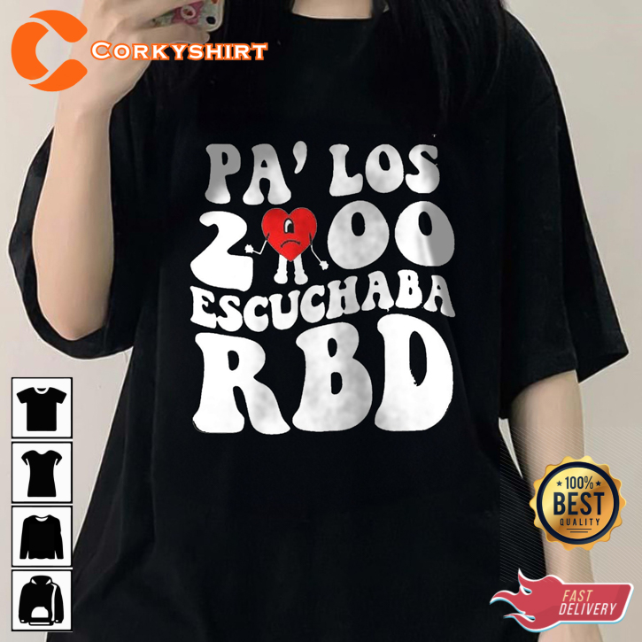 Rebelde 2000s Escuchaba Rbd 2023 Tour Bad Bunny Concert T-Shirt