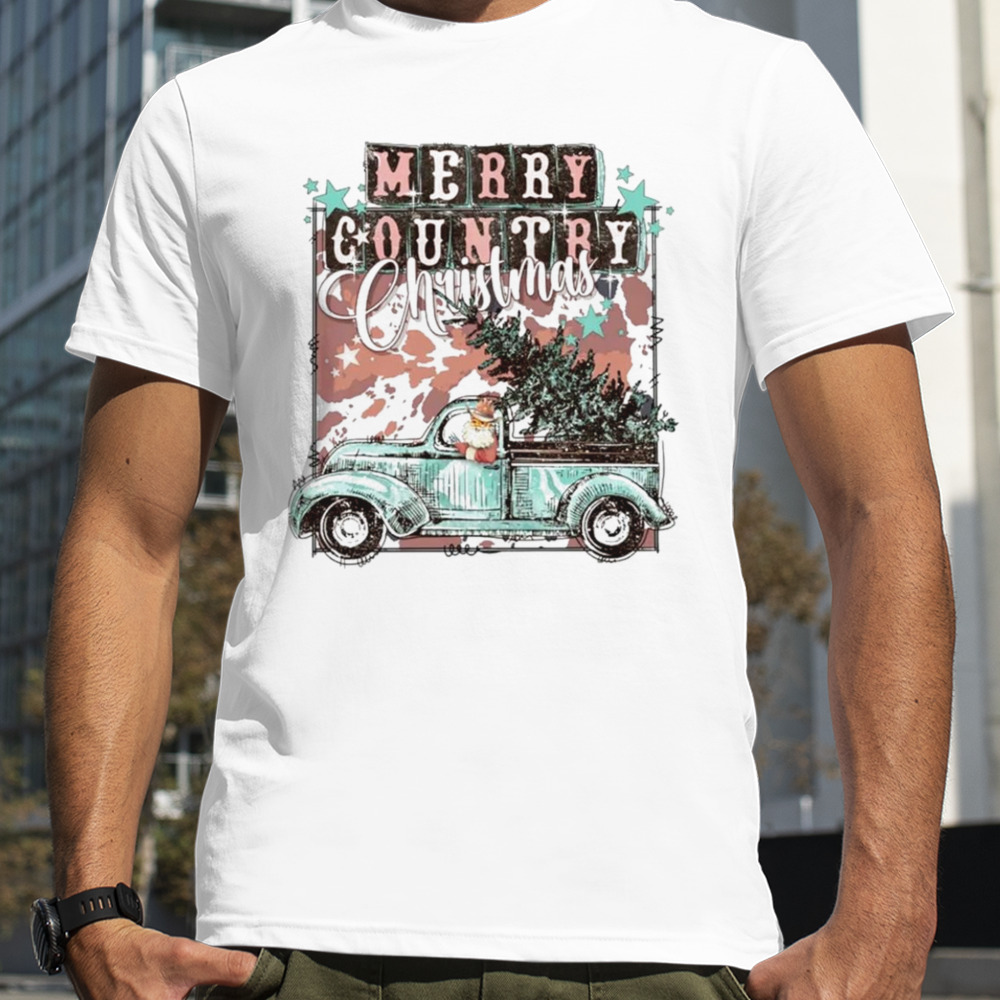 Santa Car Merry Country Christmas shirt