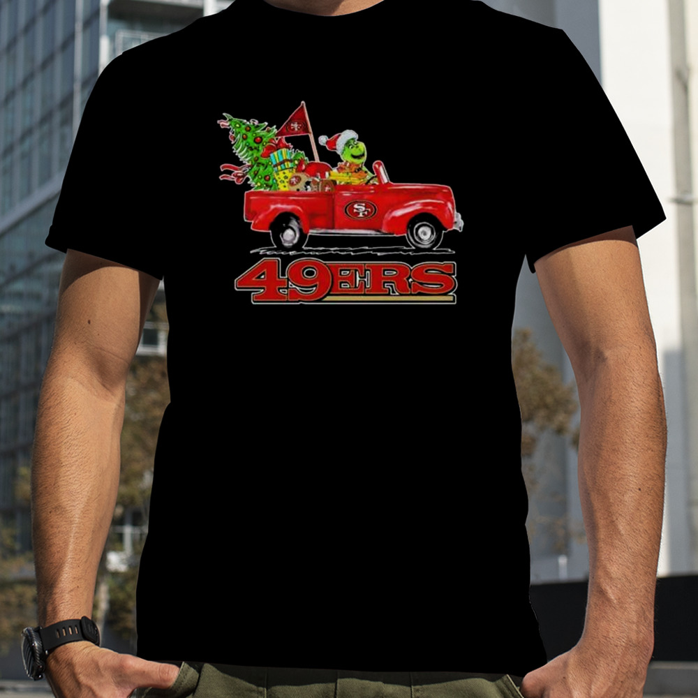 Santa Grinch Driving Car San Francisco 49ers Shirt