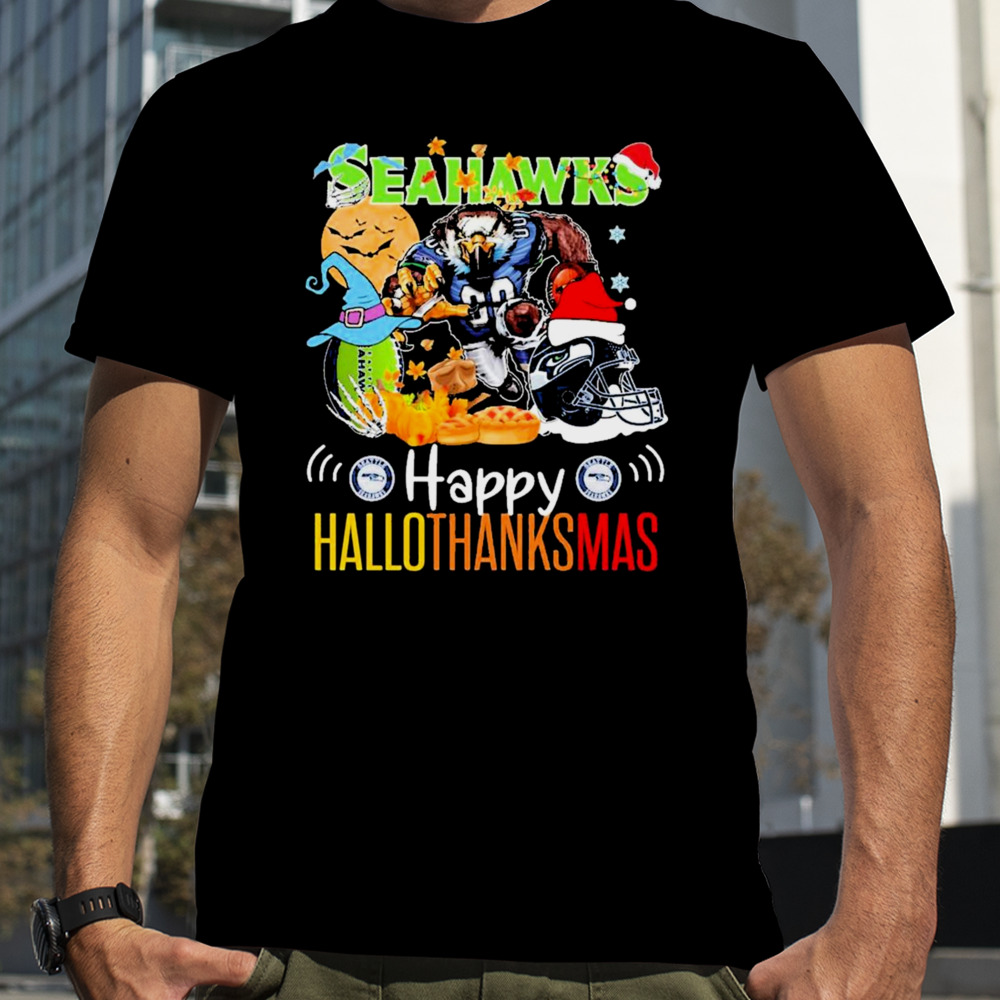 Seattle Seahawks happy Hallothanksmas 2023 shirt