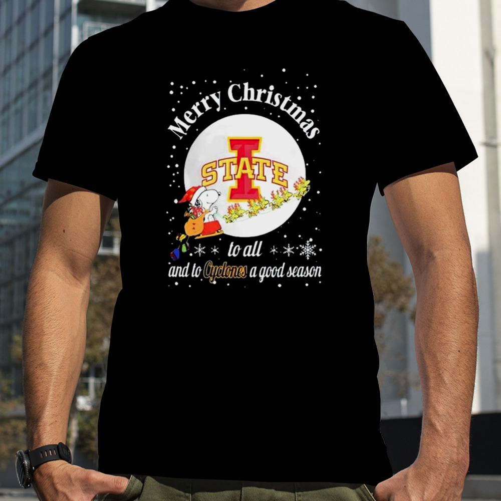 Snoopy Merry Christmas To All And To State Cyclones A Good Season Shirt