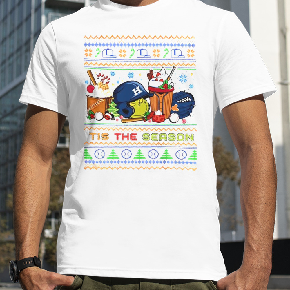 The Grinch Houston Astros Tis The Damn Season Ugly Christmas T-shirt