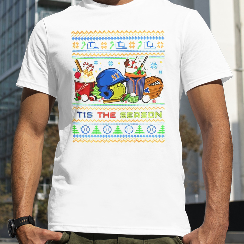 The Grinch New York Mets Tis The Damn Season Ugly Christmas T-shirt