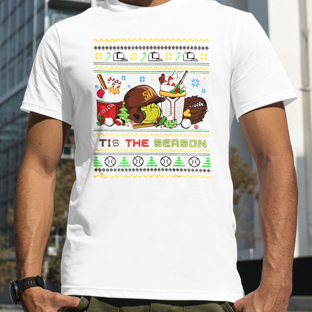 The Grinch San Diego Padres Tis The Damn Season Ugly Christmas T-shirt