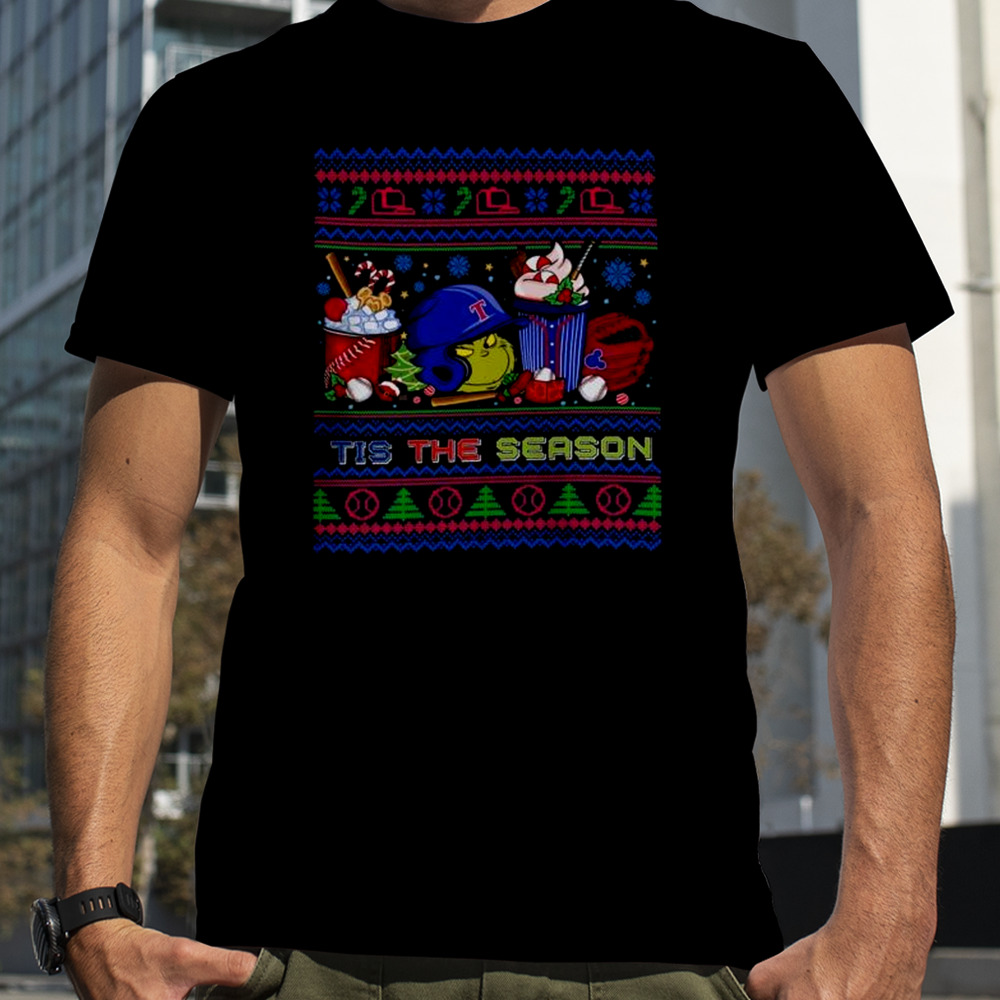 The Grinch Texas Rangers Tis The Damn Season Ugly Christmas T-Shirt