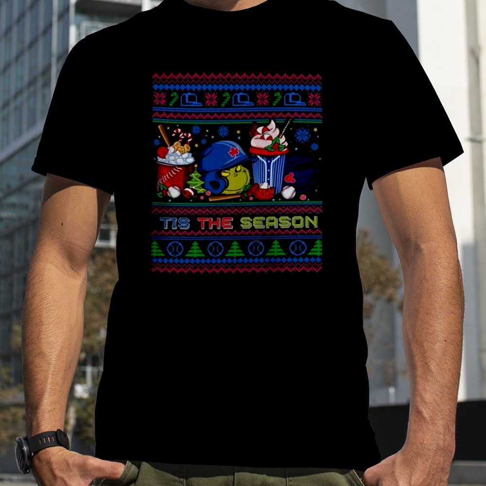 The Grinch Toronto Blue Jays Tis The Damn Season Ugly Christmas T-Shirt