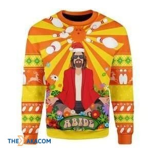 Bowling Patterns With A Man Pray Gift For Christmas Ugly Christmas Sweater