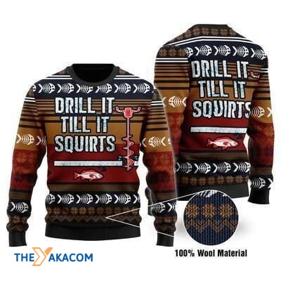 Brown Drill It Till It Squirts Gift For Christmas Ugly Christmas Sweater