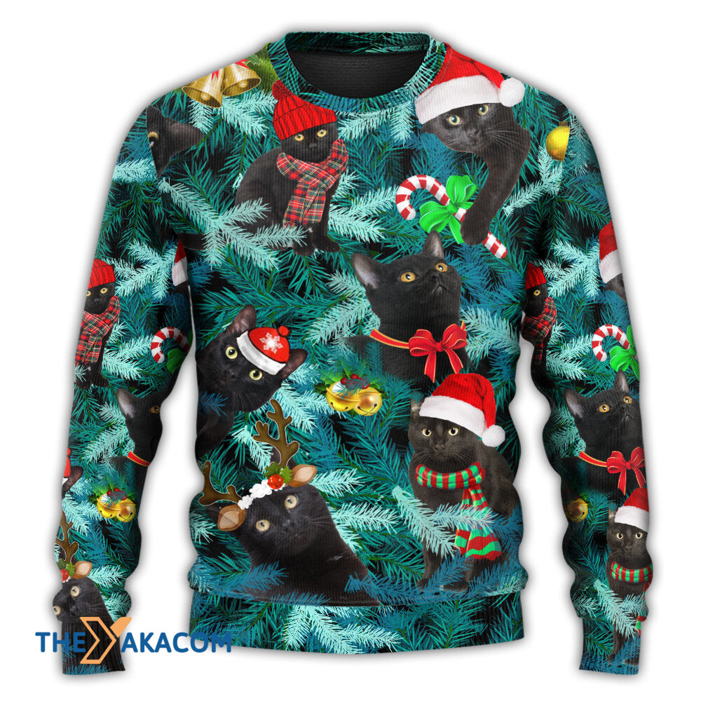 Christmas Black Cat Is It Jolly Enough Black Cat Gift For Lover Ugly Christmas Sweater