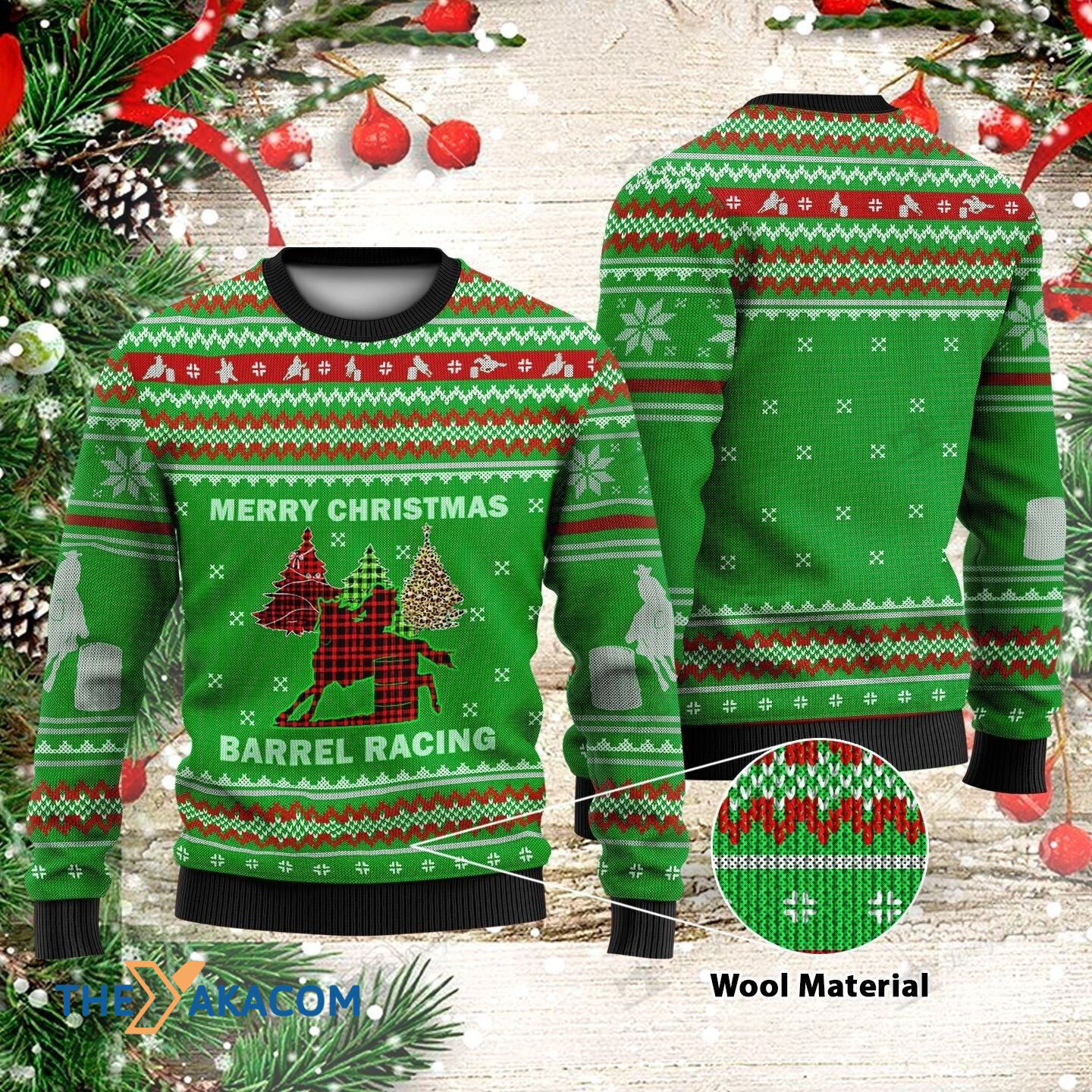 Christmas Day's Barrel Racing Gift For Christmas Ugly Christmas Sweater