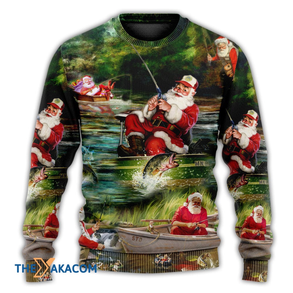 Christmas Merry Fishmasand A Happy New Reel Gift For Lover Ugly Christmas Sweater