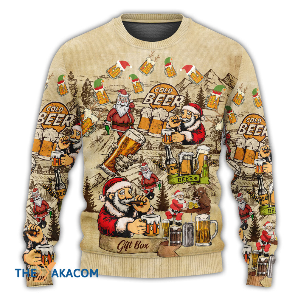 Christmas Merry Xmas Love Beer Gift For Lover Ugly Christmas Sweater