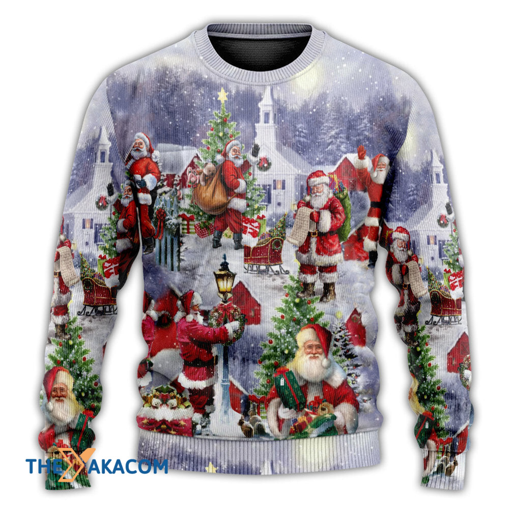 Christmas Merry Xmas Santa Claus Is Coming Gift For Lover Ugly Christmas Sweater