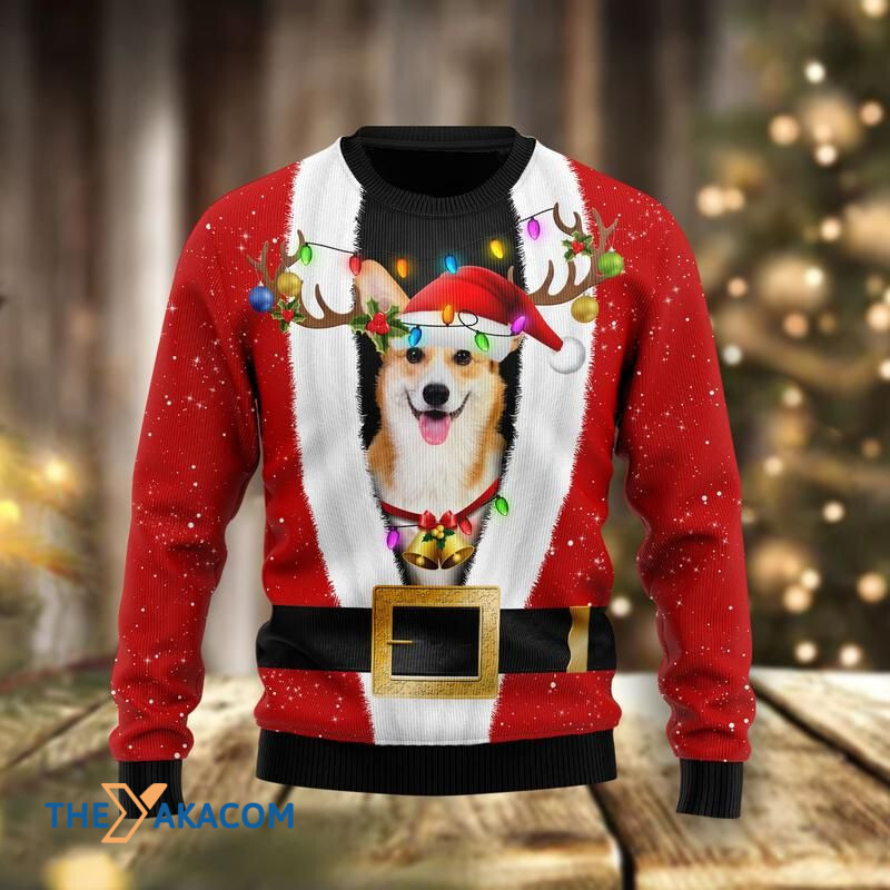 For Dog Lovers Pembroke Welsh Corgi Santa Claus Awesome Gift For Christmas Ugly Christmas Sweater