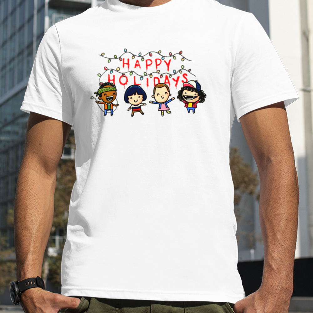 Happy Holidays Funny Squad Stranger Things shirt