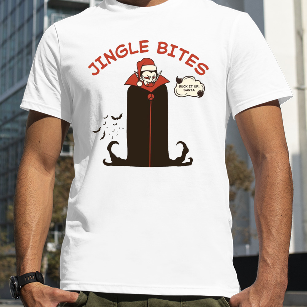 Jingle Bites Suck It Up Funny Vampire On Xmas shirt