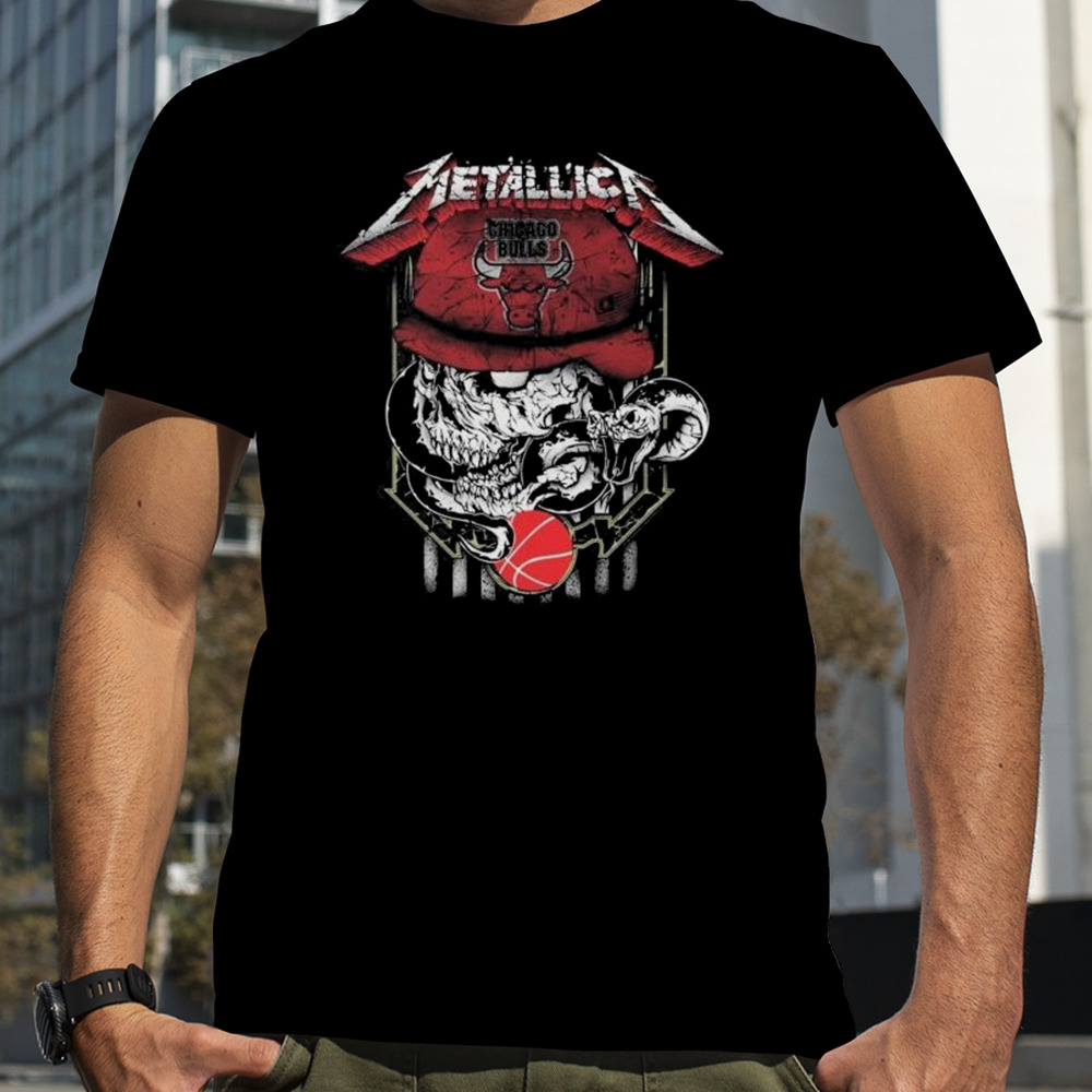 Metallica Skull Snake Chicago Bulls USA T-Shirt