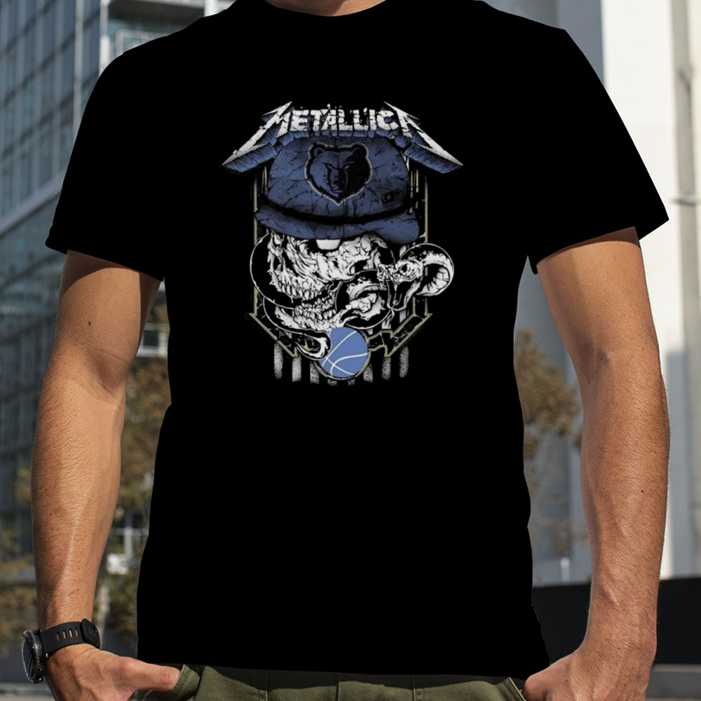 Metallica Skull Snake Memphis Grizzlies USA T-Shirt