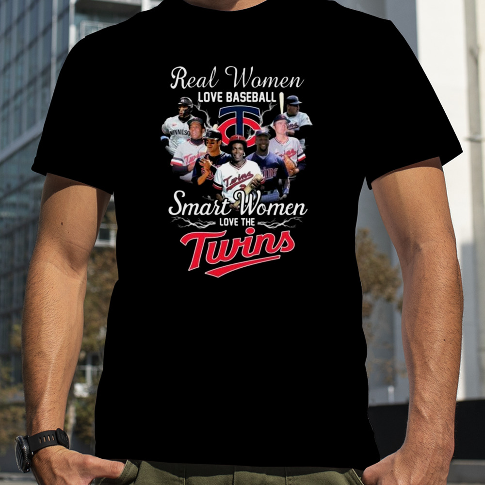 Real Women Love Baseball Smart Women Love The Minnesota Twins MLB Vintage T-Shirt