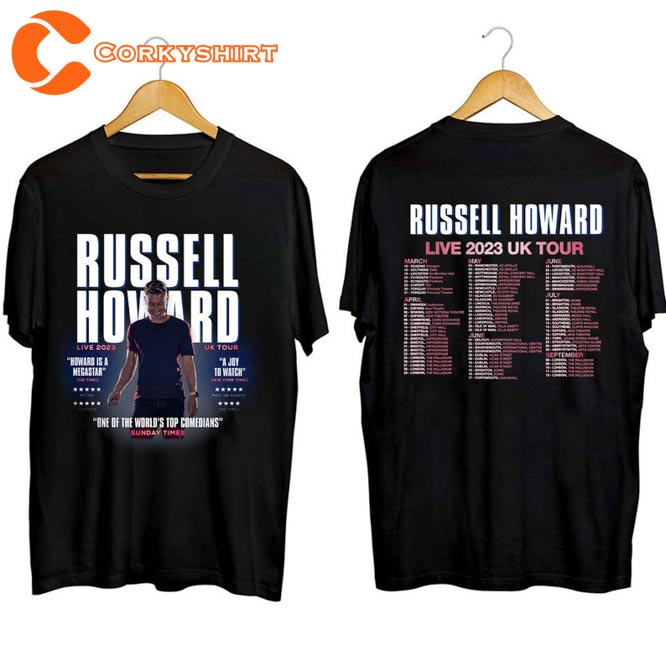 Russell Howard Live 2023 UK Tour Music Concert Shirt For Fan