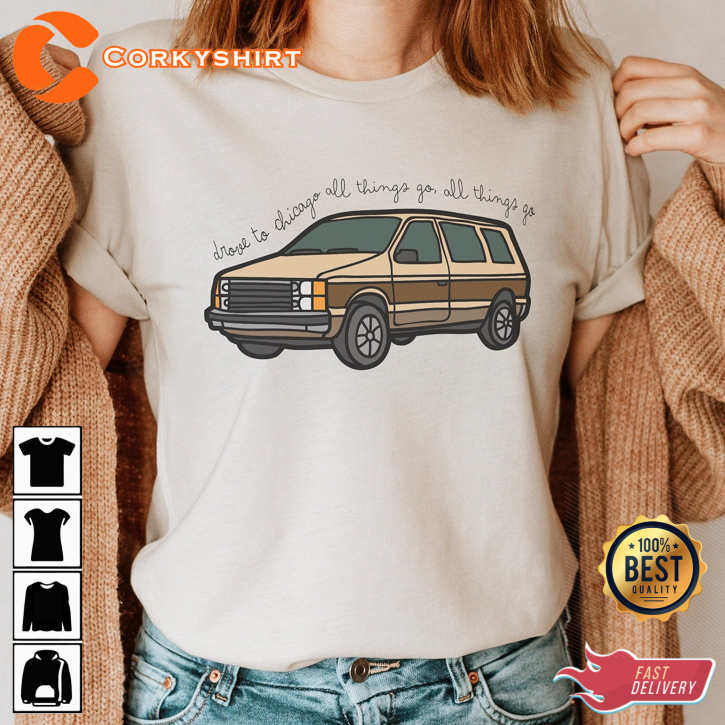 Sufjan Stevens Drove To Chicago All Things Go Indie Folk Music T-Shirt