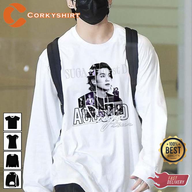 Suga BTS Rapper Agust D Concert Tour Dates Tshirt