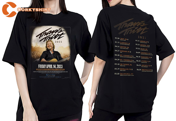 Travis Tritt 2023 Tour Travis Tritt Double Sided Shirt