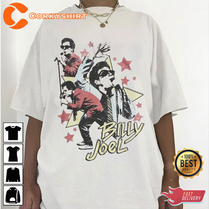 Vintage 80s Piano Man Glass Houses Billy Joel Fan Gifts Unisex T-Shirt