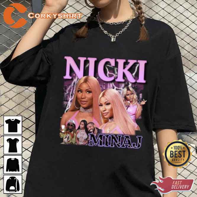 Vintage 90s Style Nicki Minaj Shirt For Fan