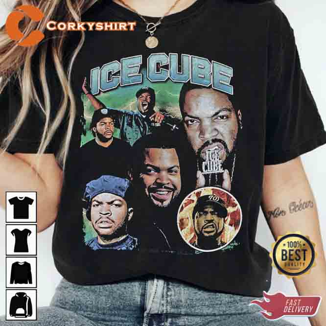 Vintage Style Ice Cube Streetwear Hip Hop Rap T Shirt