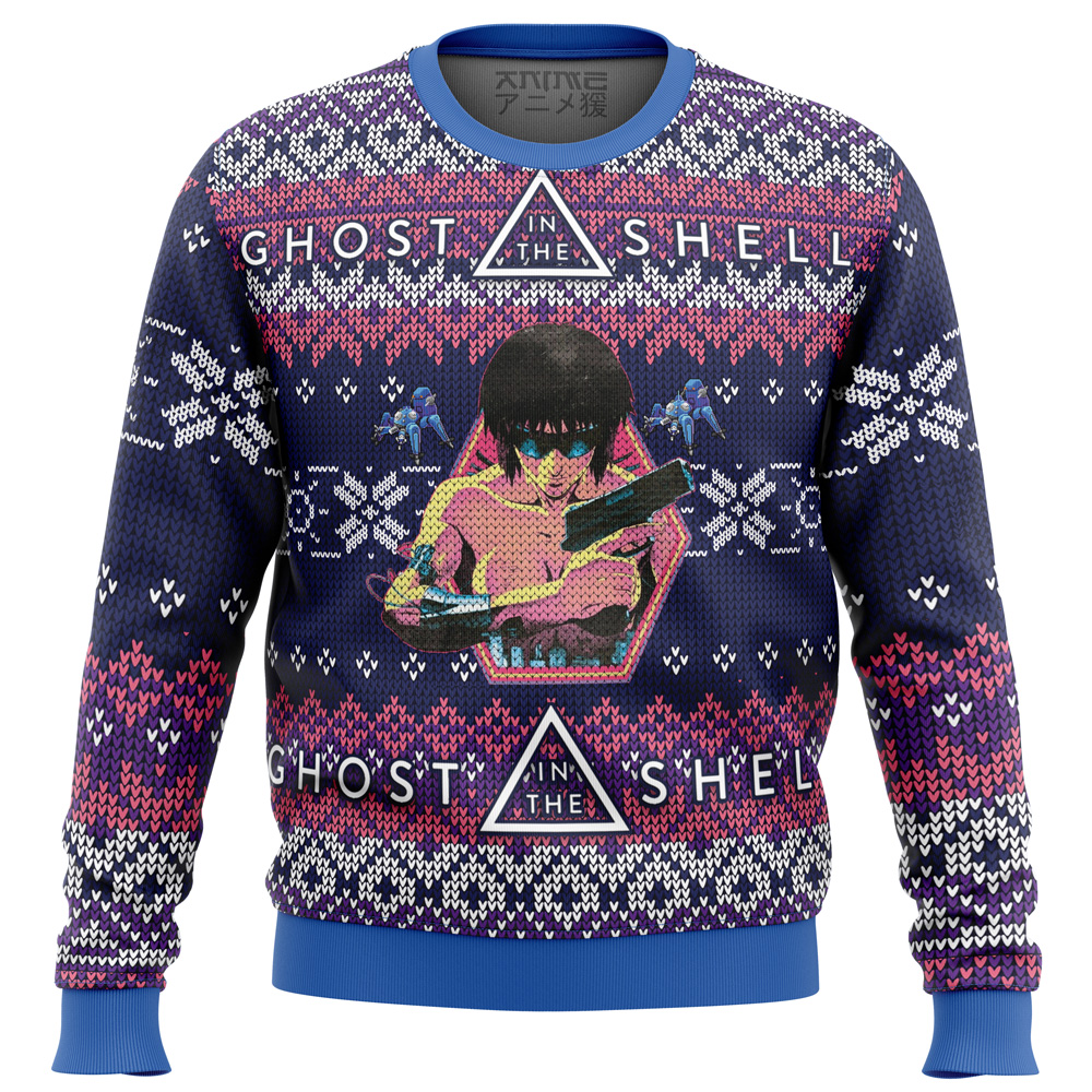 Ghost in the Shell Alt Ugly Christmas Sweater - Chow Down Movie Store