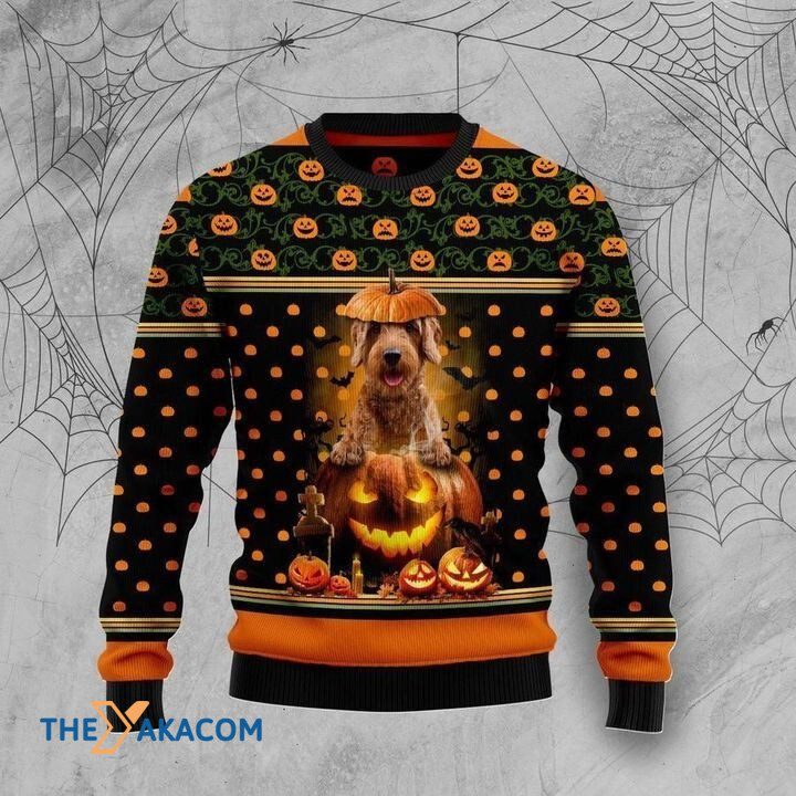 Golden Doodle And Pumpkin Gift For Christmas Ugly Christmas Sweater